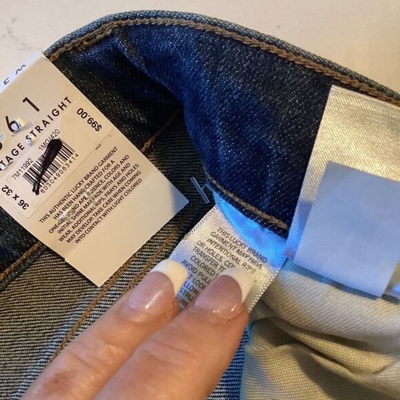 NEW Lucky Brand 361 Vintage Straight Jeans Sz 36x32 - Picture 4 of 8